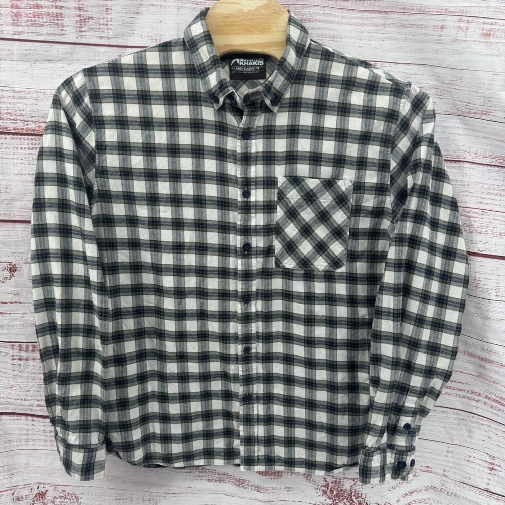 Mountain Khakis Flannel Shirt Mens XL Plaid Button‎ Down Classic Fit Lightweight